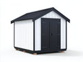 Abri de jardin - Bois - 210 x 165 x 225 cm - Blanc-Anthracite - Moderne