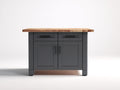 Buffet - Bois - 105 x 45 x 85 cm - Gris anthracite-Bois naturel - Style campagne moderne