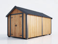Abri de jardin - Bois - 300 x 200 x 235 cm - Bois naturel-Anthracite - Moderne